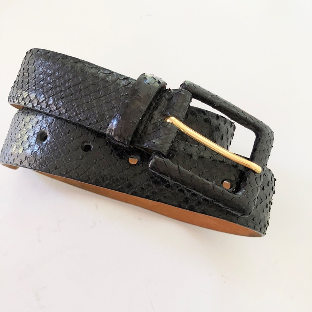 W. Kleinberg Python Belt With Covered Buckle_size… - image 3